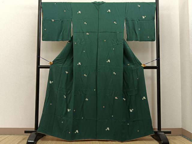 平和屋着物■上質な小紋　鈴　金彩　正絹　逸品　BAAY6792hj