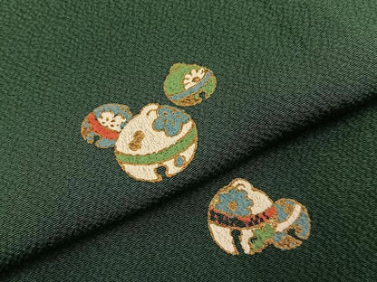 平和屋着物■上質な小紋　鈴　金彩　正絹　逸品　BAAY6792hj