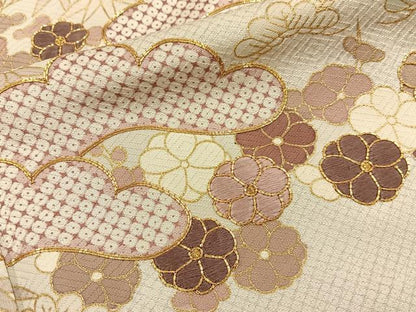 平和屋着物■豪華色留袖　駒刺繍　松竹梅　金彩　正絹　逸品　BAAY6793hj