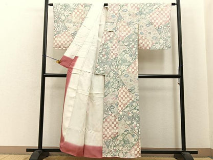 平和屋着物■上質な小紋　辻が花　正絹　逸品　未使用　BAAY6800hj
