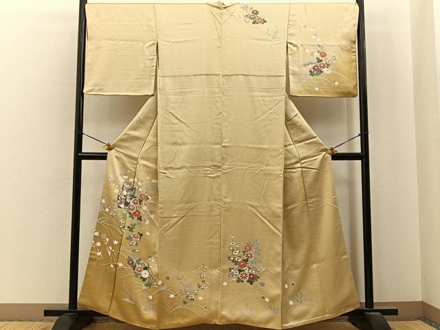 平和屋着物■訪問着　御所車花文　暈し染め　正絹　逸品　BAAY6803hj