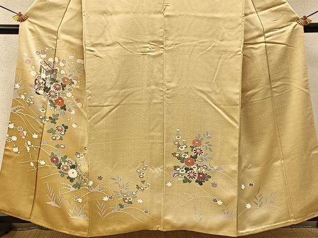 平和屋着物■訪問着　御所車花文　暈し染め　正絹　逸品　BAAY6803hj