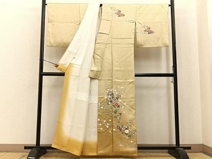 平和屋着物■訪問着　御所車花文　暈し染め　正絹　逸品　BAAY6803hj