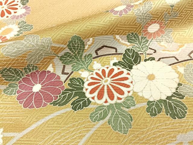 平和屋着物■訪問着　御所車花文　暈し染め　正絹　逸品　BAAY6803hj