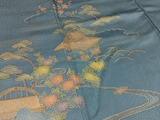 平和屋着物■訪問着　御所解文　金彩　正絹　逸品　BAAY6807hj