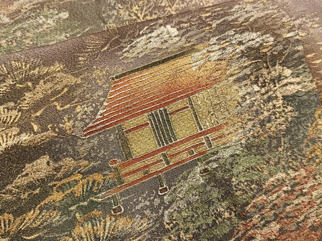 平和屋着物■訪問着　風景文　暈し染め　金彩　正絹　逸品　BAAY6810hj