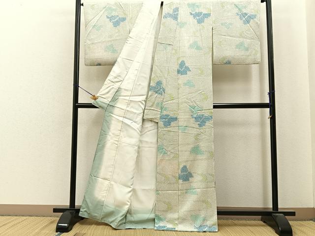 平和屋着物■上質な小紋　総絞り　風景文　正絹　逸品　BAAY6817hj