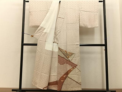 平和屋着物■豪華色留袖　絞り　駒刺繍　吉祥文　正絹　逸品　BAAY6818hj