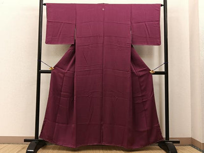 平和屋着物■上質な色無地　浅蘇芳色　正絹　逸品　未使用　BAAY6823hj