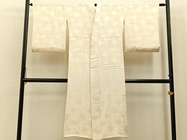 平和屋着物■長襦袢　袷　花地紋　正絹　逸品　BAAY6826hj