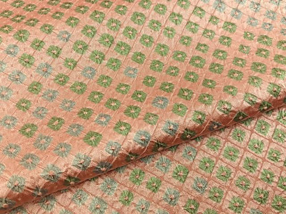 平和屋着物■上質な小紋　総絞り　菱文様　正絹　逸品　BAAY6834hj