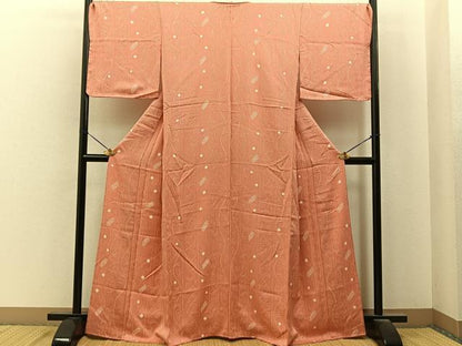 平和屋着物■上質な小紋　絞り　唐草文　正絹　逸品　未使用　BAAY6835hj