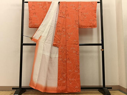 平和屋着物■上質な小紋　女郎花　正絹　逸品　BAAY6848hj