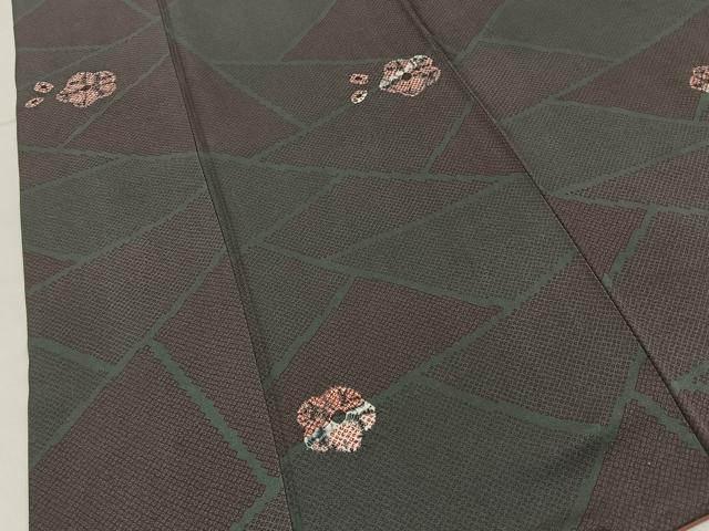 平和屋着物■上質な小紋　絞り　切嵌梅文　正絹　逸品　BAAY6849hj