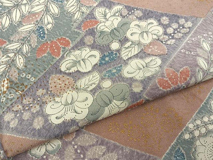 平和屋着物■上質な小紋　辻が花　金彩　正絹　逸品　BAAY6851hj