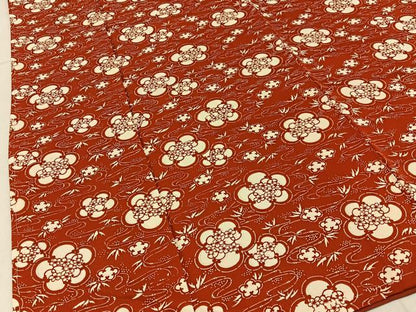 平和屋着物■上質な小紋　型染め　梅　正絹　逸品　未使用　BAAY6855hj