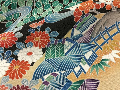 平和屋着物■豪華黒留袖　友禅　作家物　松竹梅　御所解文　正絹　逸品　BAAY6860hj
