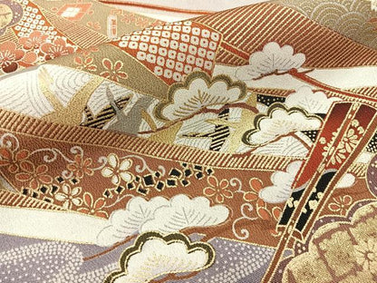 平和屋着物■豪華黒留袖　鉾　宝尽くし花文　金銀彩　正絹　逸品　BAAY6867hj