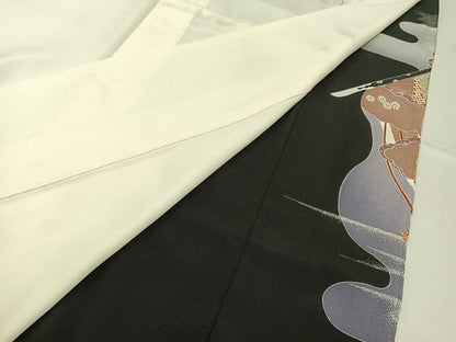 平和屋着物■豪華黒留袖　鉾　宝尽くし花文　金銀彩　正絹　逸品　BAAY6867hj
