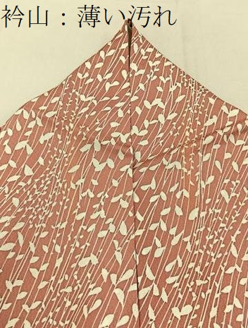 平和屋着物■上質な小紋　草葉文　正絹　逸品　BAAY6871hj