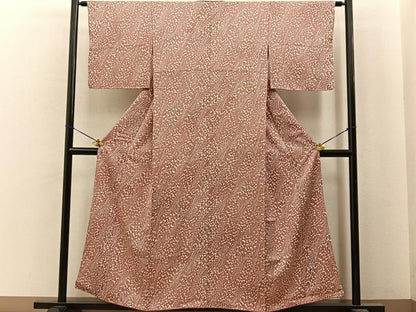 平和屋着物■上質な小紋　草葉文　正絹　逸品　BAAY6871hj