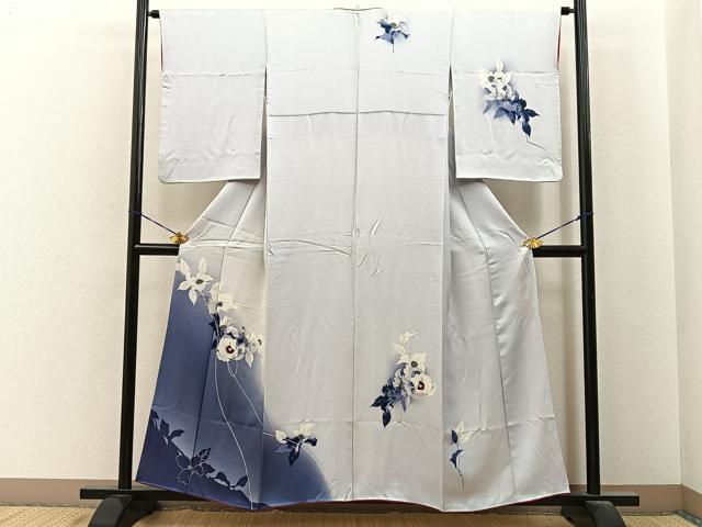 平和屋着物■訪問着　草花文　暈し染め　正絹　逸品　BAAY6873hj