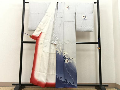 平和屋着物■訪問着　草花文　暈し染め　正絹　逸品　BAAY6873hj