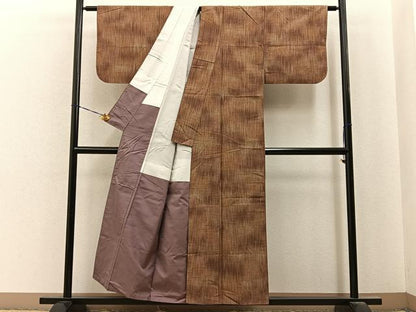 平和屋着物■上質な紬　霞文　正絹　逸品　BAAY6874hj