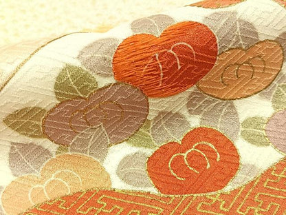 平和屋着物■訪問着　絞り　刺繍　地紙吉祥花文　金彩　正絹　逸品　BAAY6877hj