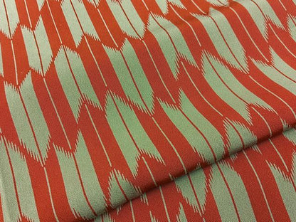 平和屋着物●伝統工芸士　染谷梅治　小紋　矢羽根文様　正絹　逸品　BAAY6882hj