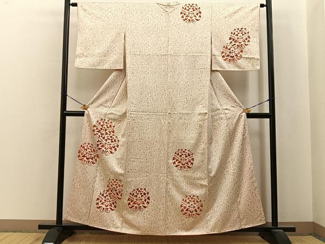 平和屋着物■訪問着　駒刺繍　宝相華　金彩　正絹　逸品　BAAY6884hj