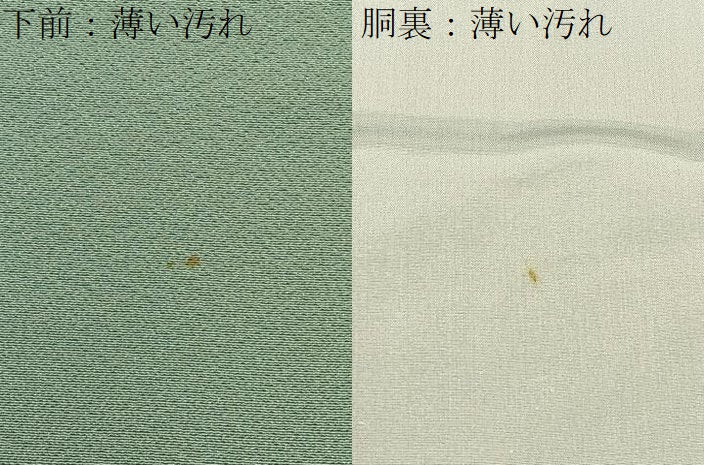 平和屋着物■上質な色無地　錆青磁色　正絹　逸品　BAAY6887hj