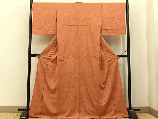 平和屋着物■上質な小紋　成り物　草花文　正絹　逸品　未使用　BAAY6889hj