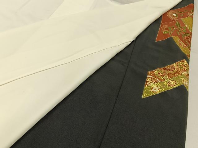 平和屋着物●中国三大刺繍　相良刺繍　黒留袖　駒刺繍　宝相華　金彩　正絹　逸品　BAAY6890hj