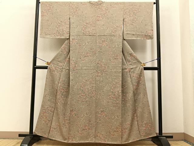平和屋着物■上質な小紋　御所解文　正絹　逸品　BAAY6900hj