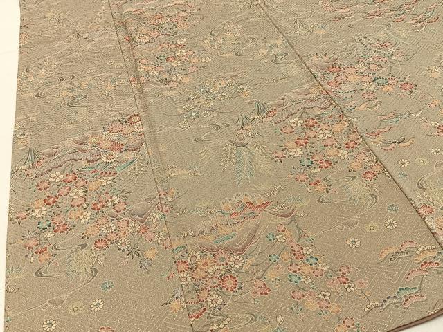 平和屋着物■上質な小紋　御所解文　正絹　逸品　BAAY6900hj