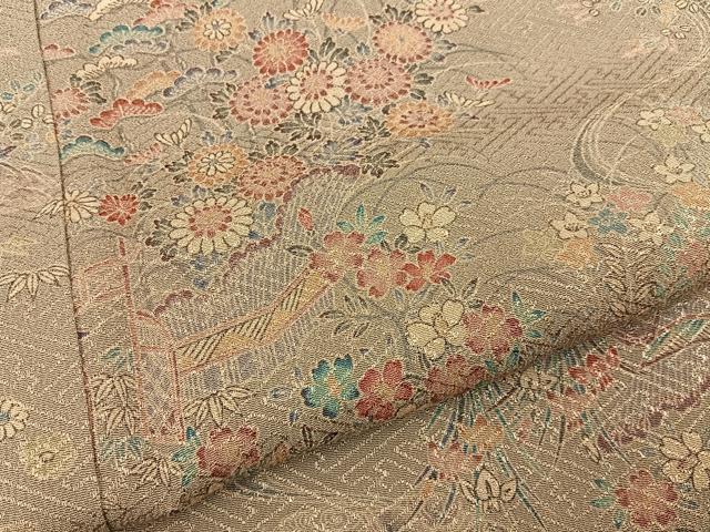 平和屋着物■上質な小紋　御所解文　正絹　逸品　BAAY6900hj