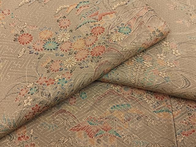平和屋着物■上質な小紋　御所解文　正絹　逸品　BAAY6900hj