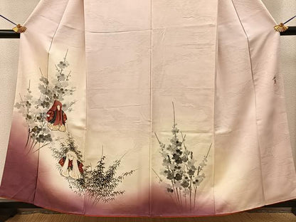 平和屋着物■訪問着　作家物　手描き　連獅子　暈し染め　金彩　正絹　逸品　BAAY6901hj