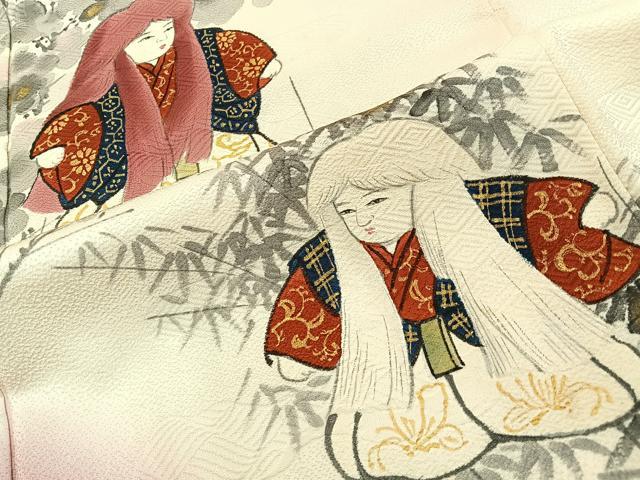 平和屋着物■訪問着　作家物　手描き　連獅子　暈し染め　金彩　正絹　逸品　BAAY6901hj