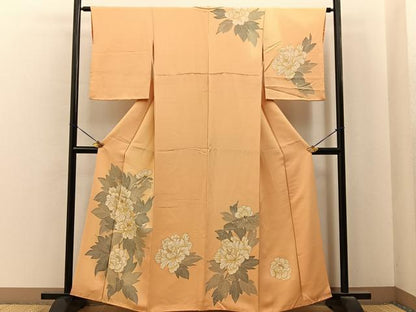 平和屋着物■訪問着　刺繍　牡丹　金彩　正絹　逸品　BAAY6902hj