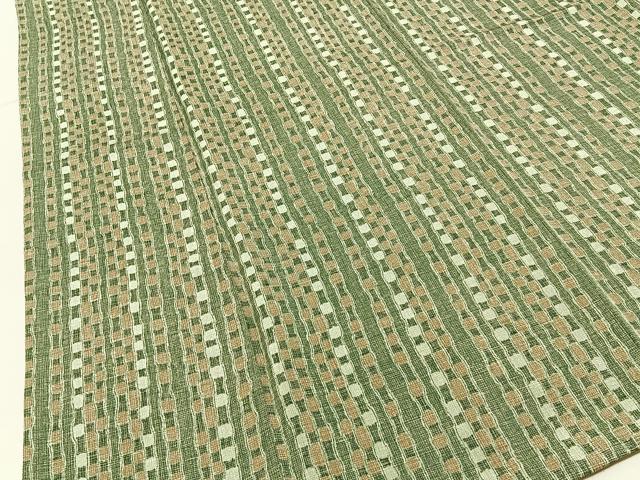 平和屋着物■上質な小紋　あられ間道　正絹　逸品　BAAY6903hj