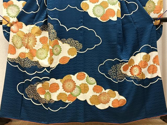 平和屋着物■豪華振袖　駒刺繍　雲取菊文　金彩　正絹　逸品　BAAY6906hj