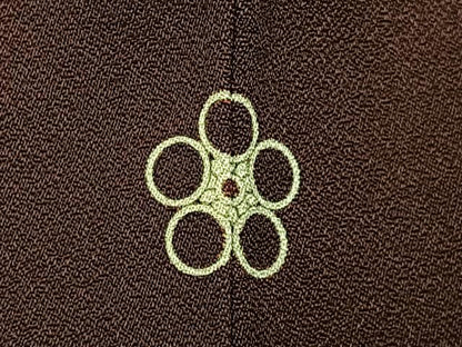 平和屋着物■豪華色留袖　刺繍　鴇　銀糸　正絹　逸品　BAAY6910hj
