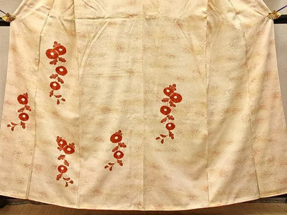 平和屋着物■訪問着　絞り　駒刺繍　万寿菊　正絹　逸品　BAAY6913hj