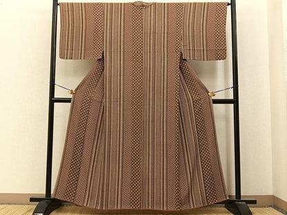 平和屋着物■上質な小紋　吉祥間道　正絹　逸品　BAAY6914hj