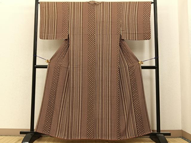 平和屋着物■上質な小紋　吉祥間道　正絹　逸品　BAAY6914hj