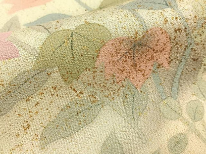 平和屋着物■訪問着　作家物　草花文　暈し染め　金彩　正絹　逸品　BAAY6920hj