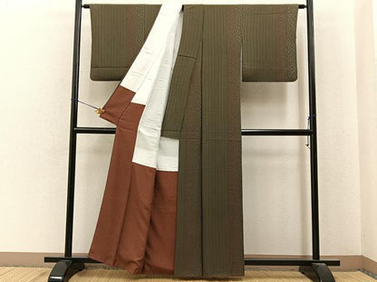 平和屋着物■上質な小紋　舞桜間道　正絹　逸品　BAAY6921hj