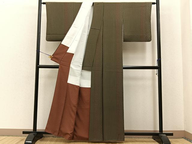 平和屋着物■上質な小紋　舞桜間道　正絹　逸品　BAAY6921hj